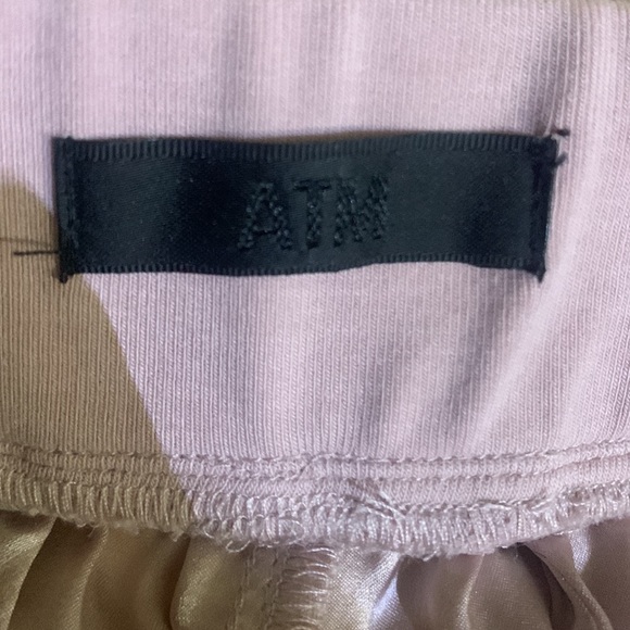 ATM Anthony Thomas Melillo Silk Jogger Pant Pink Size small Pull On Comfortable - Picture 14 of 16
